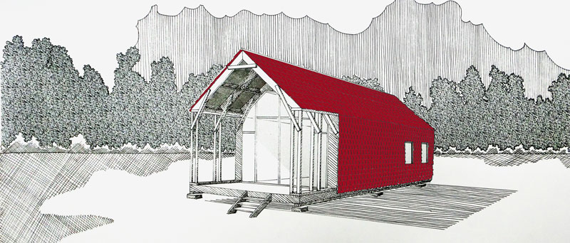 Perspective de la maison écaille